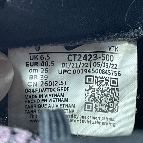 Nike React Infinity Run FK 2 Women Size 9 Purple CT2423-500 Running Gym Shoes - Picture 9 of 9